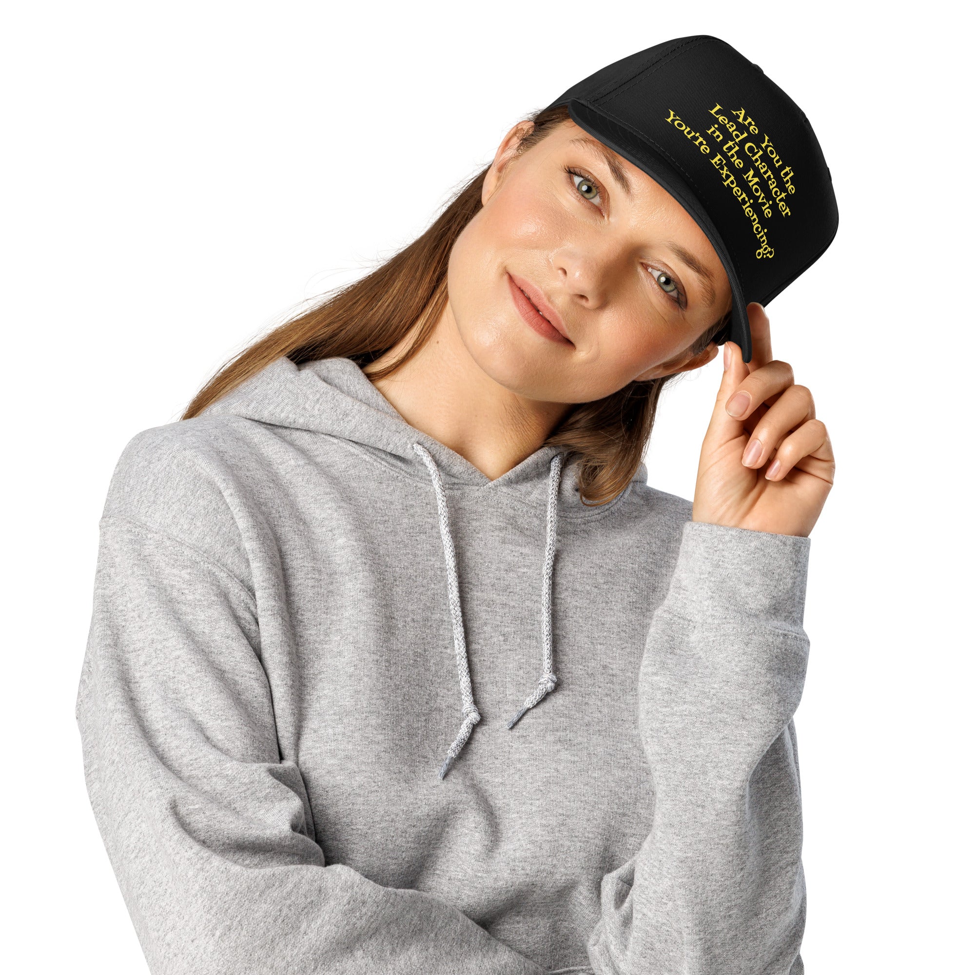 Are You The Lead graphic 5 panel cap front view