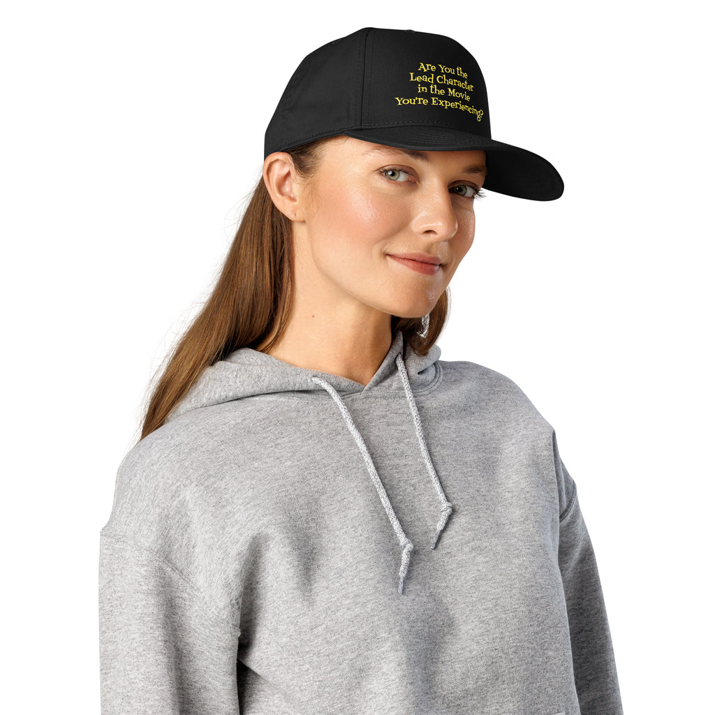 Are You The Lead graphic 5 panel cap front view