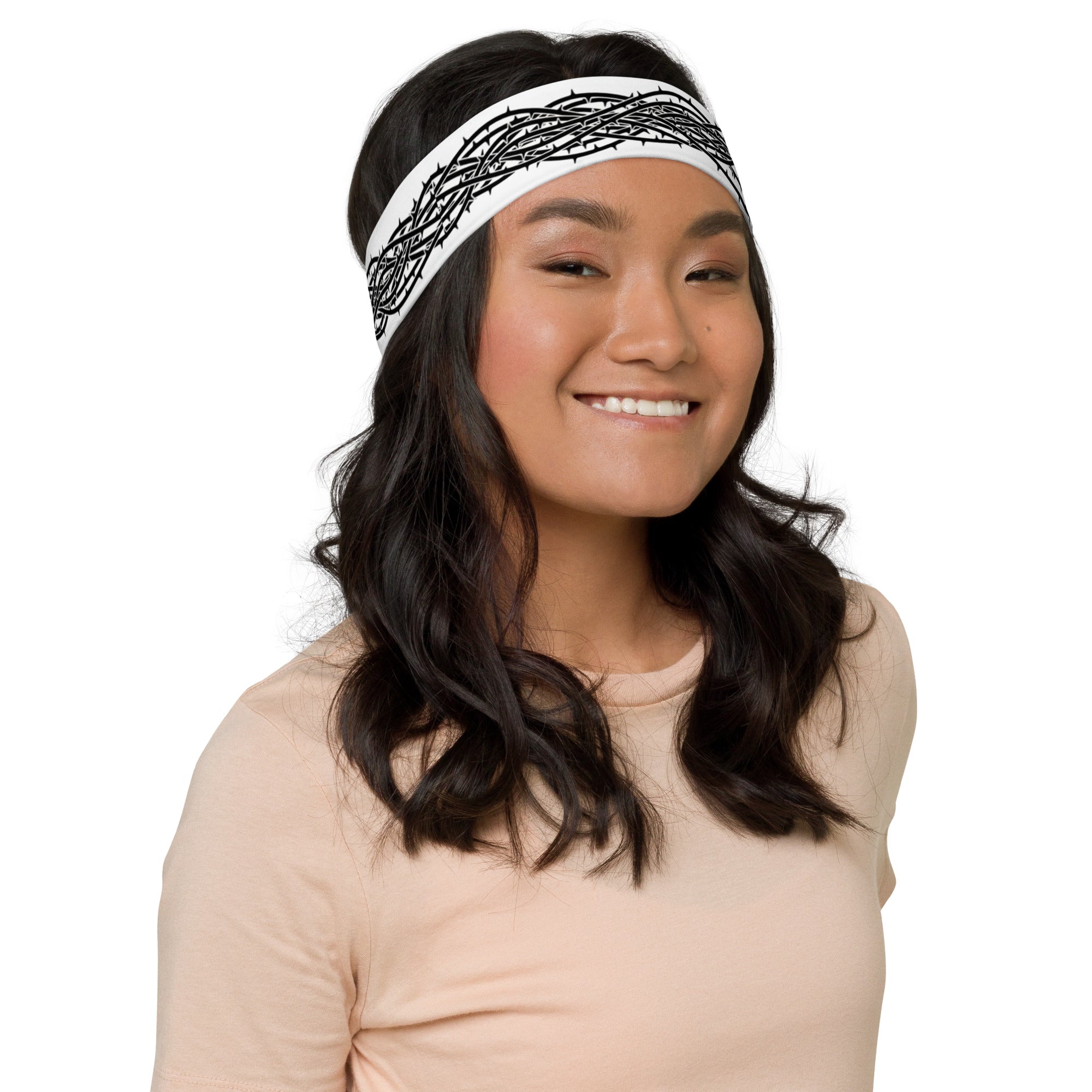 Graphic workout headband Pain Reflection design