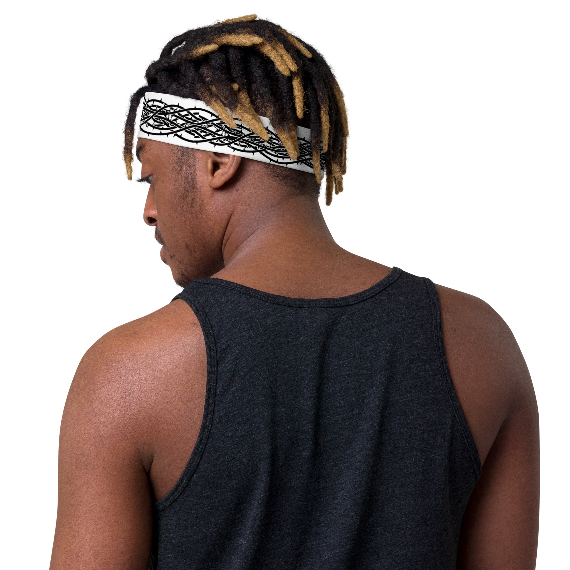 Graphic workout headband Pain Reflection design