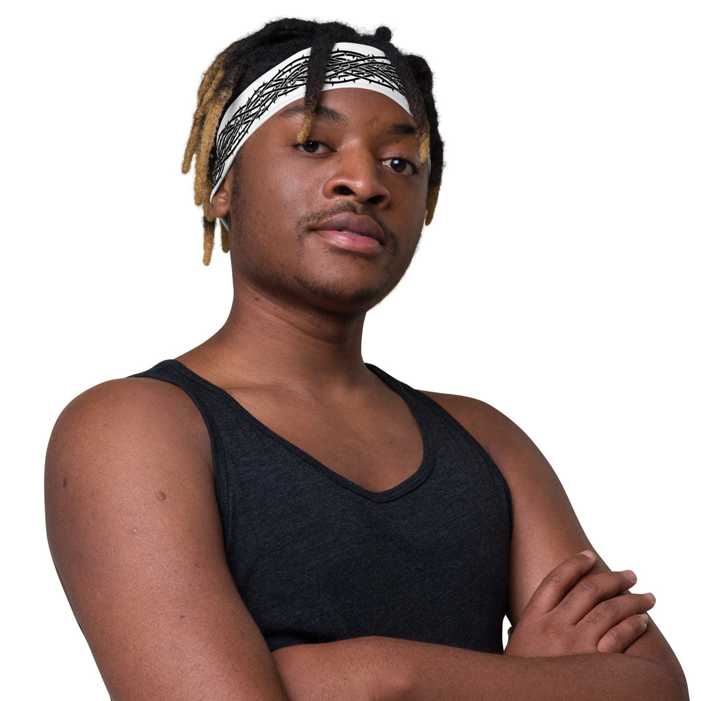 Graphic workout headband Pain Reflection design