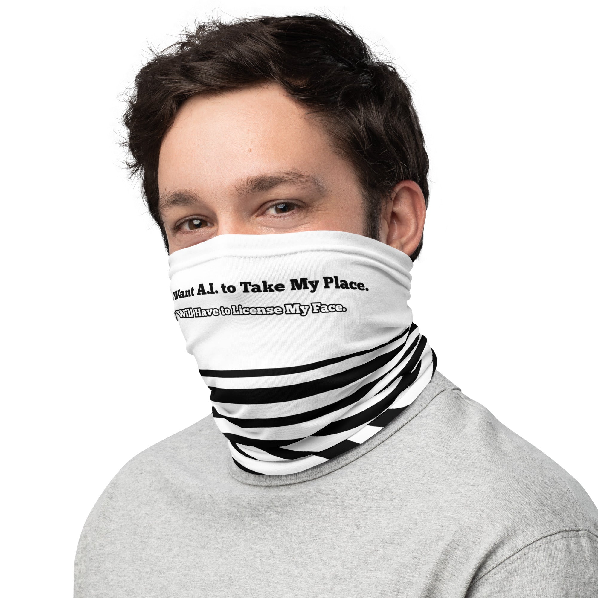 License My Face bandana and headband accessory