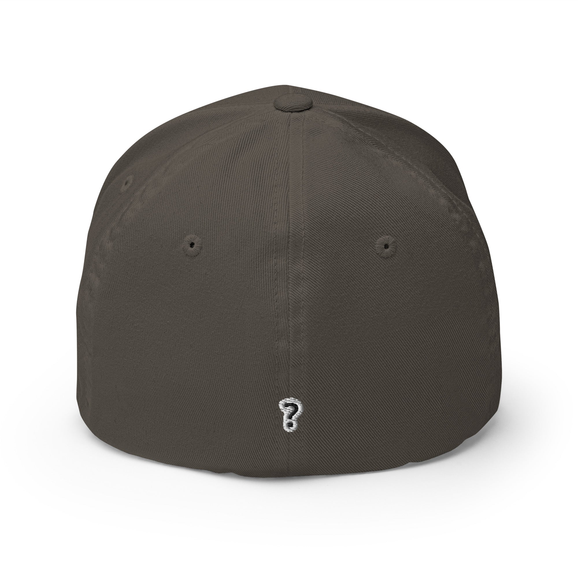 Start Asking Better Questions cap, back view showing closed back and elastic stretch band