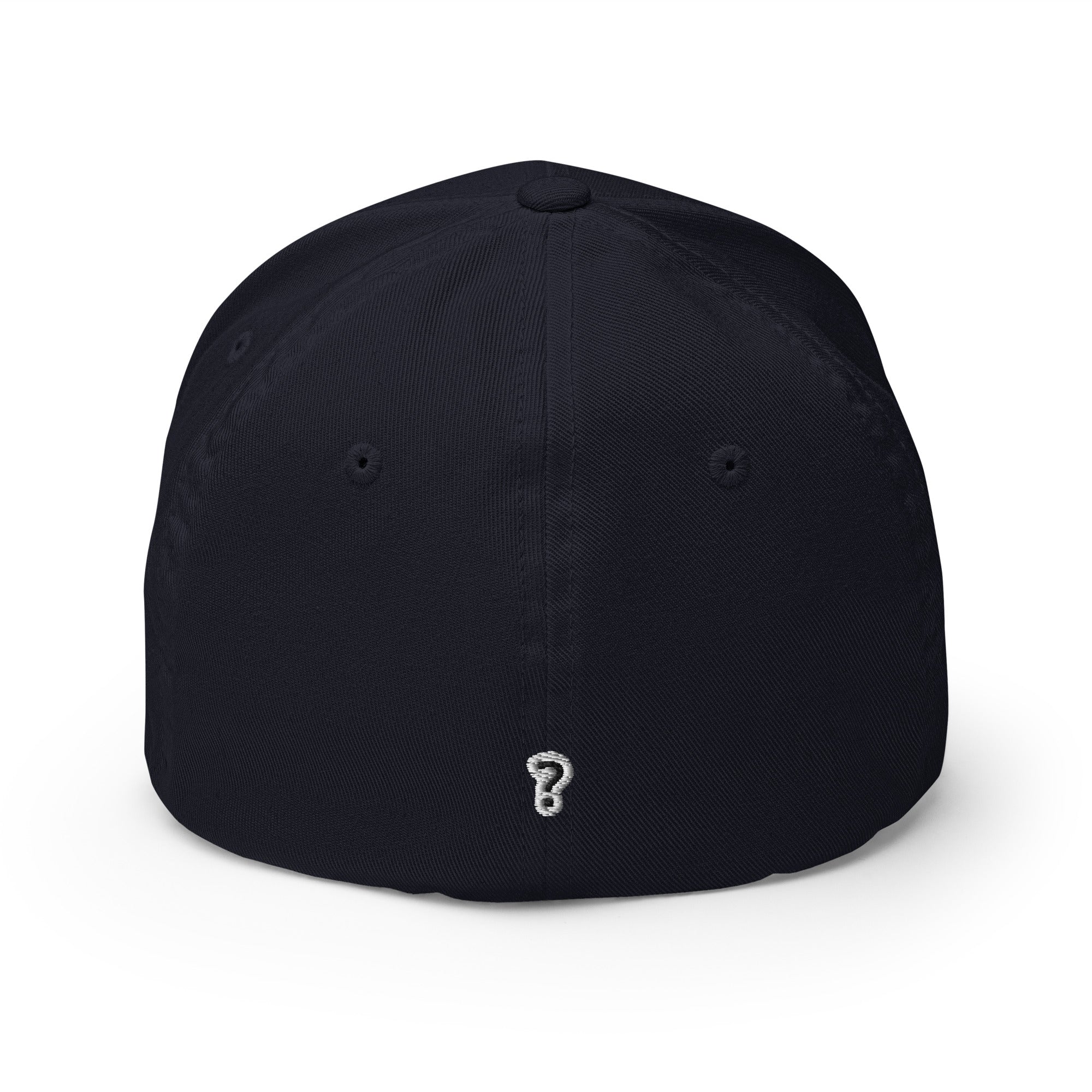 Start Asking Better Questions cap, back view showing closed back and elastic stretch band