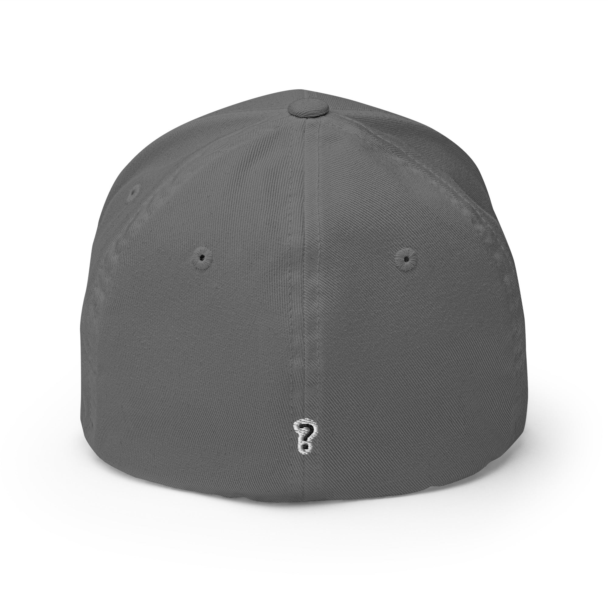 Start Asking Better Questions cap, back view showing closed back and elastic stretch band