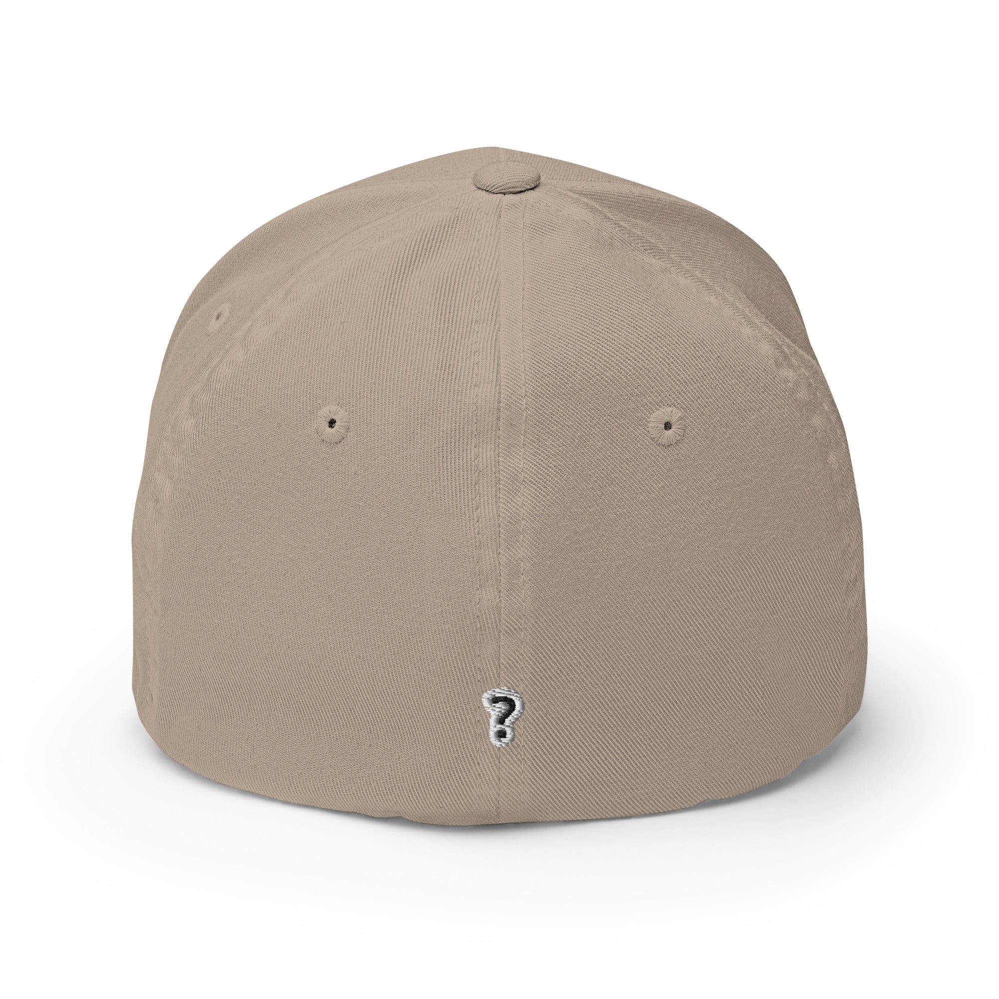 Start Asking Better Questions cap, back view showing closed back and elastic stretch band