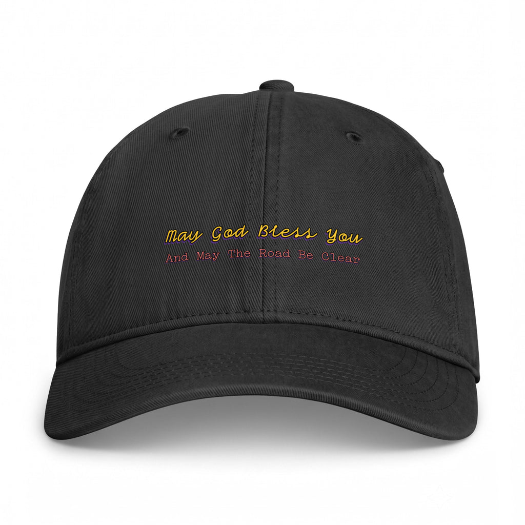 "May God Bless You And May The Road Be Clear" coastal washed cap 