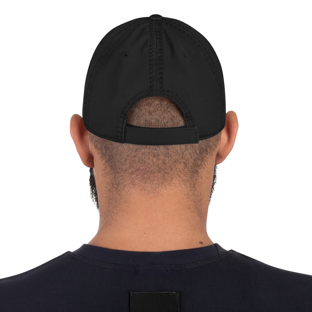Disclosure graphic cap with low profile fit