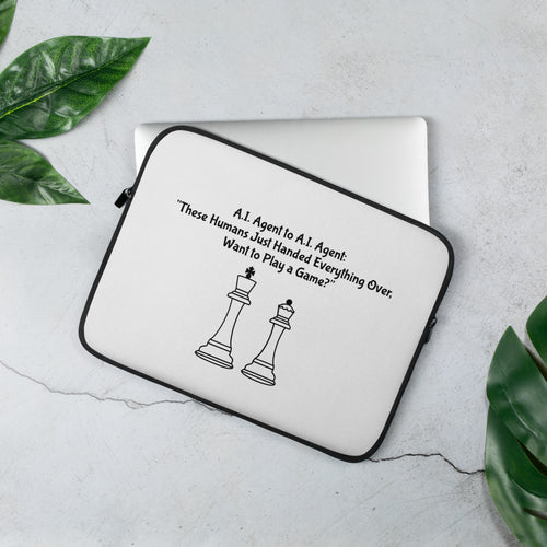 A.I. Talk laptop sleeve neoprene protective case front view