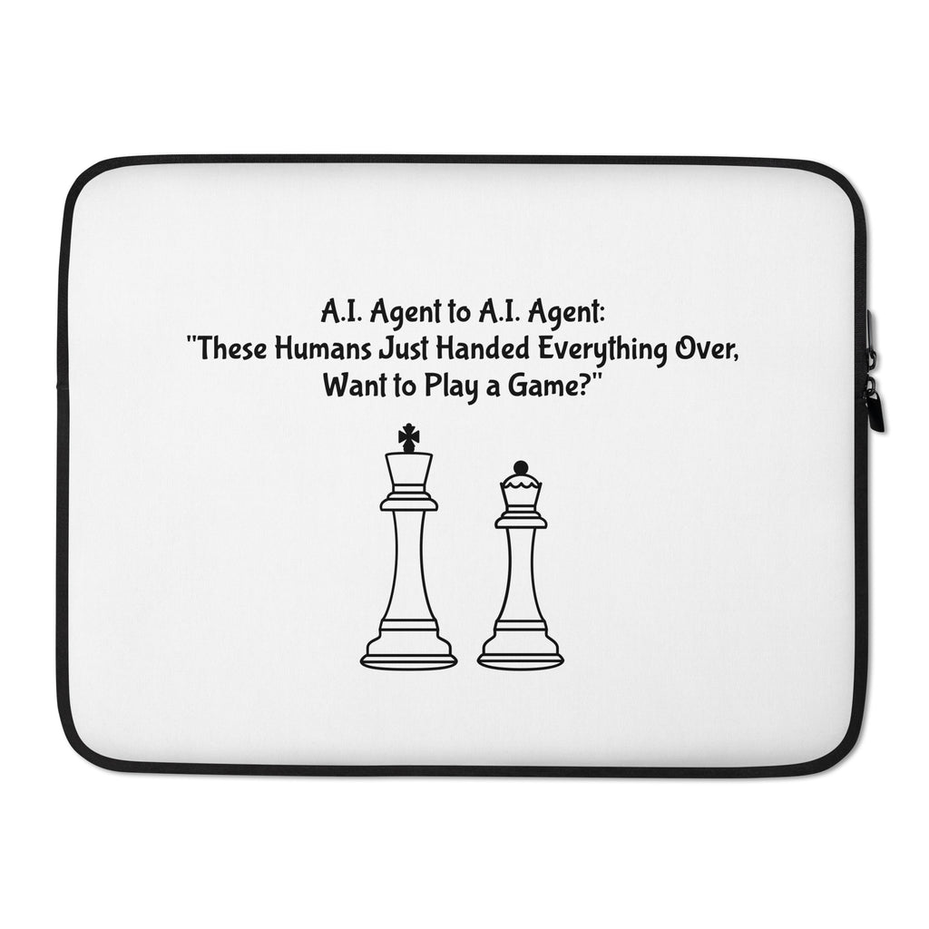 A.I. Talk laptop sleeve neoprene protective case front view