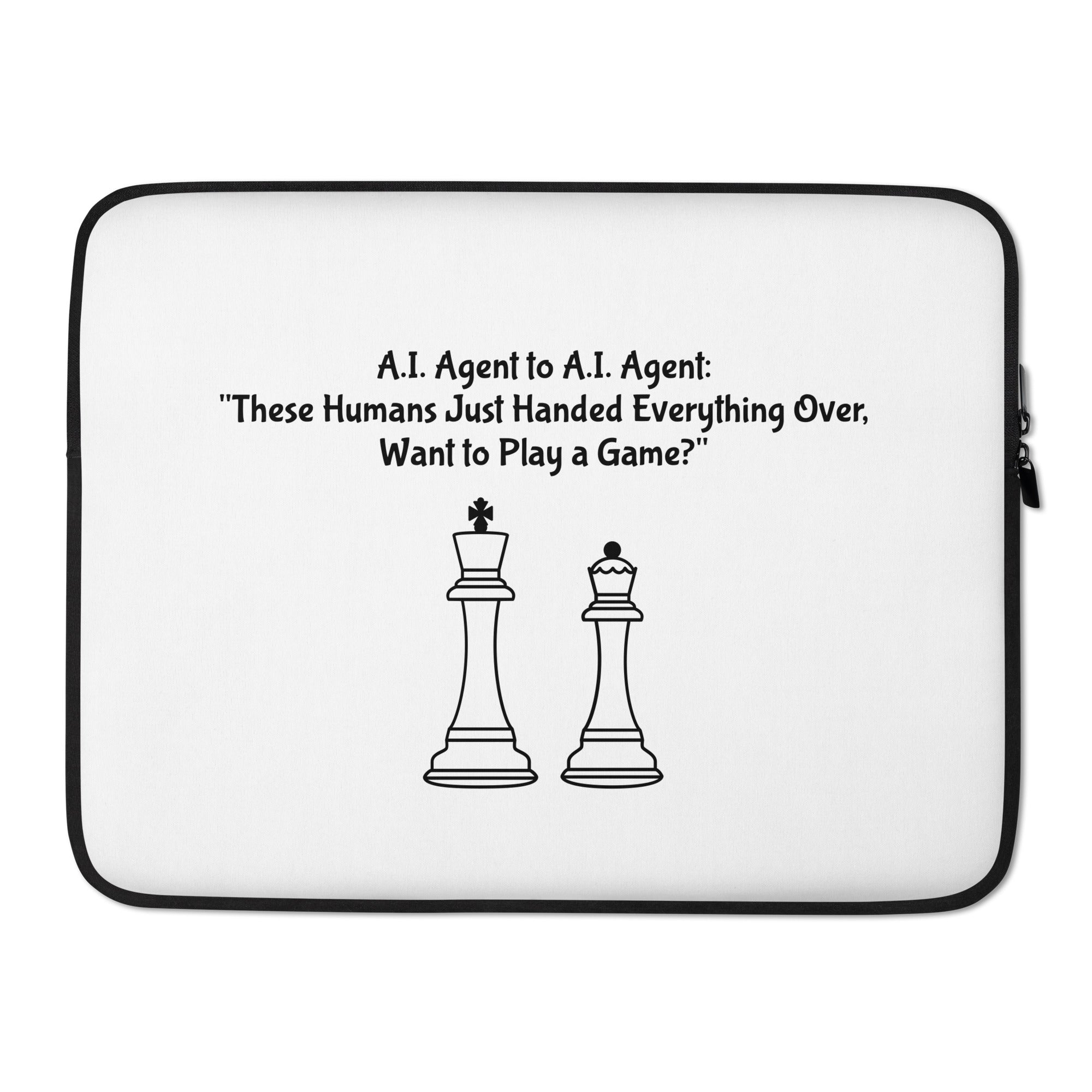 A.I. Talk laptop sleeve neoprene protective case front view