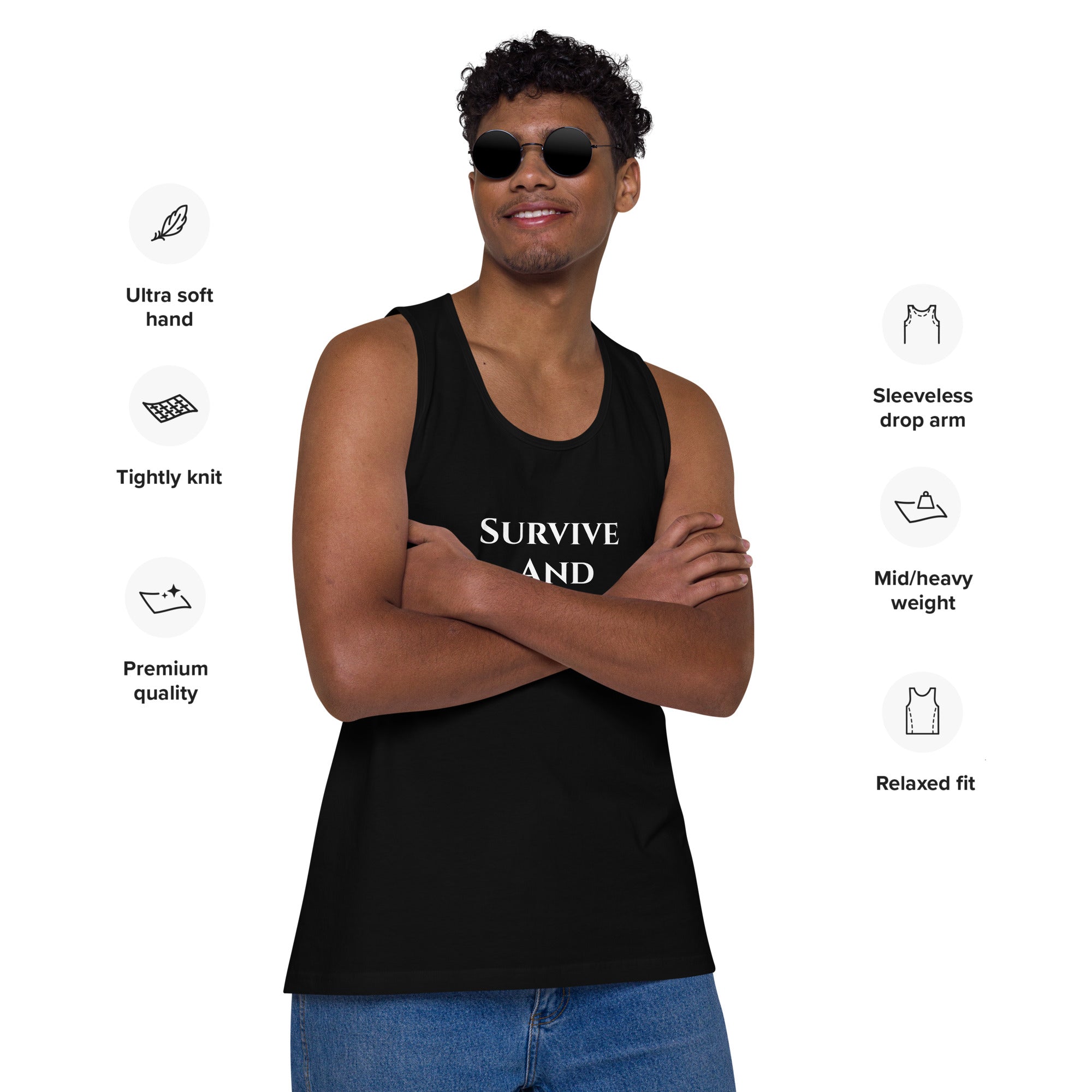 Meaning of Life graphic sleeveless shirt