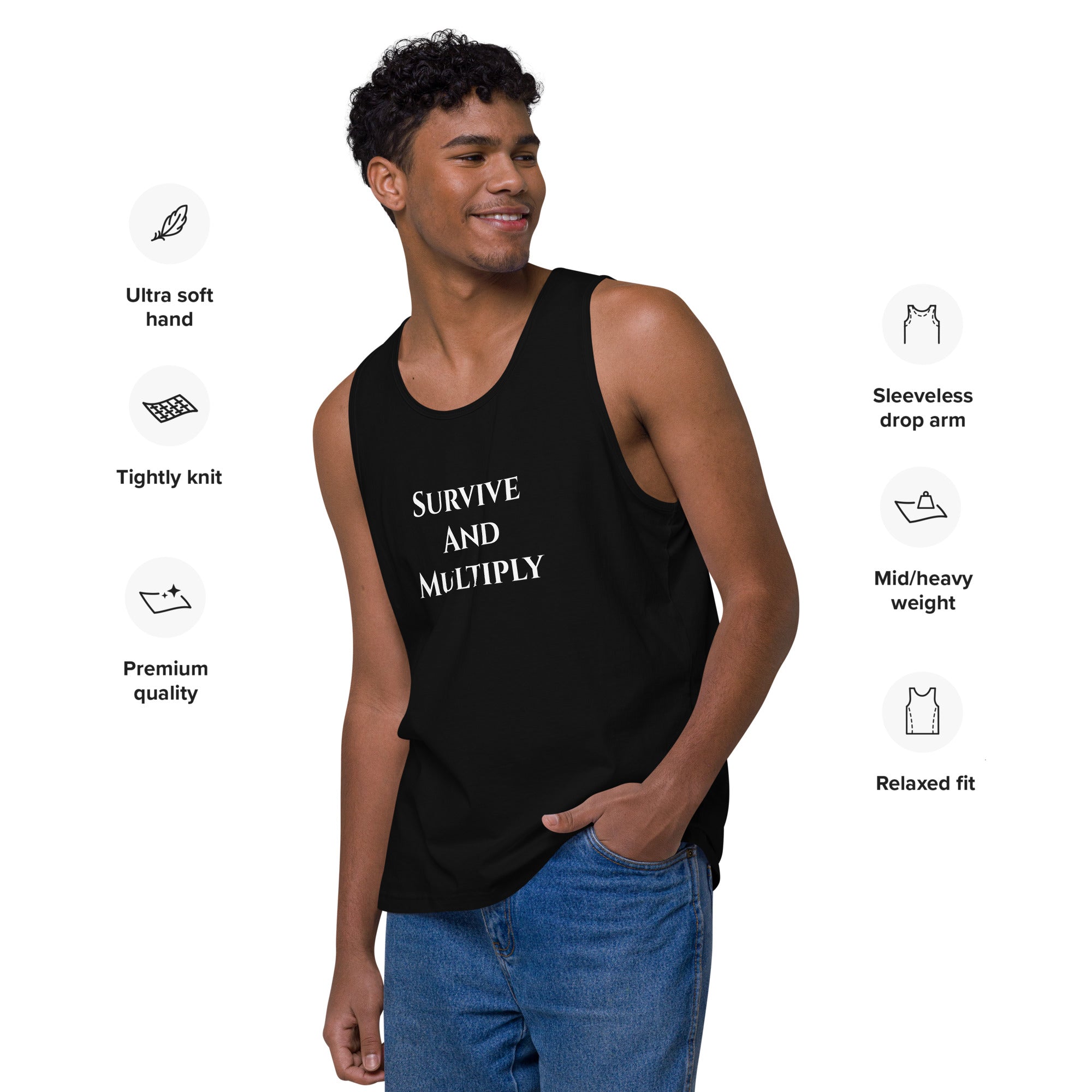 Meaning of Life graphic sleeveless shirt