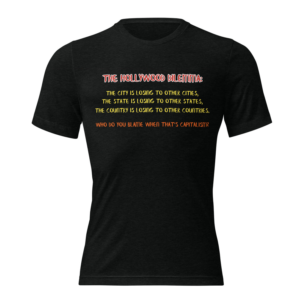 Graphic unisex tee Hollywood Dilemma design