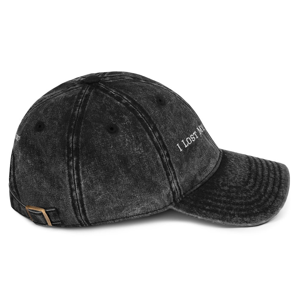 Lost Job to Robots vintage cotton twill cap front view
